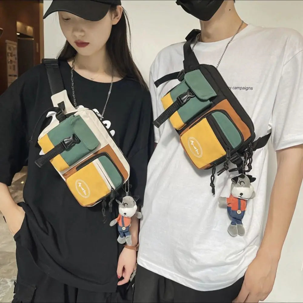 Men's Large Capacity Nylon Chest Bag – Casual Sports Sling & Crossbody Shoulder Pack - Image 3