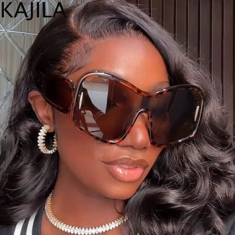 Oversized One-Piece Shield Sunglasses – 2025 Luxury Punk Square Eyewear for Men & Women - Image 2