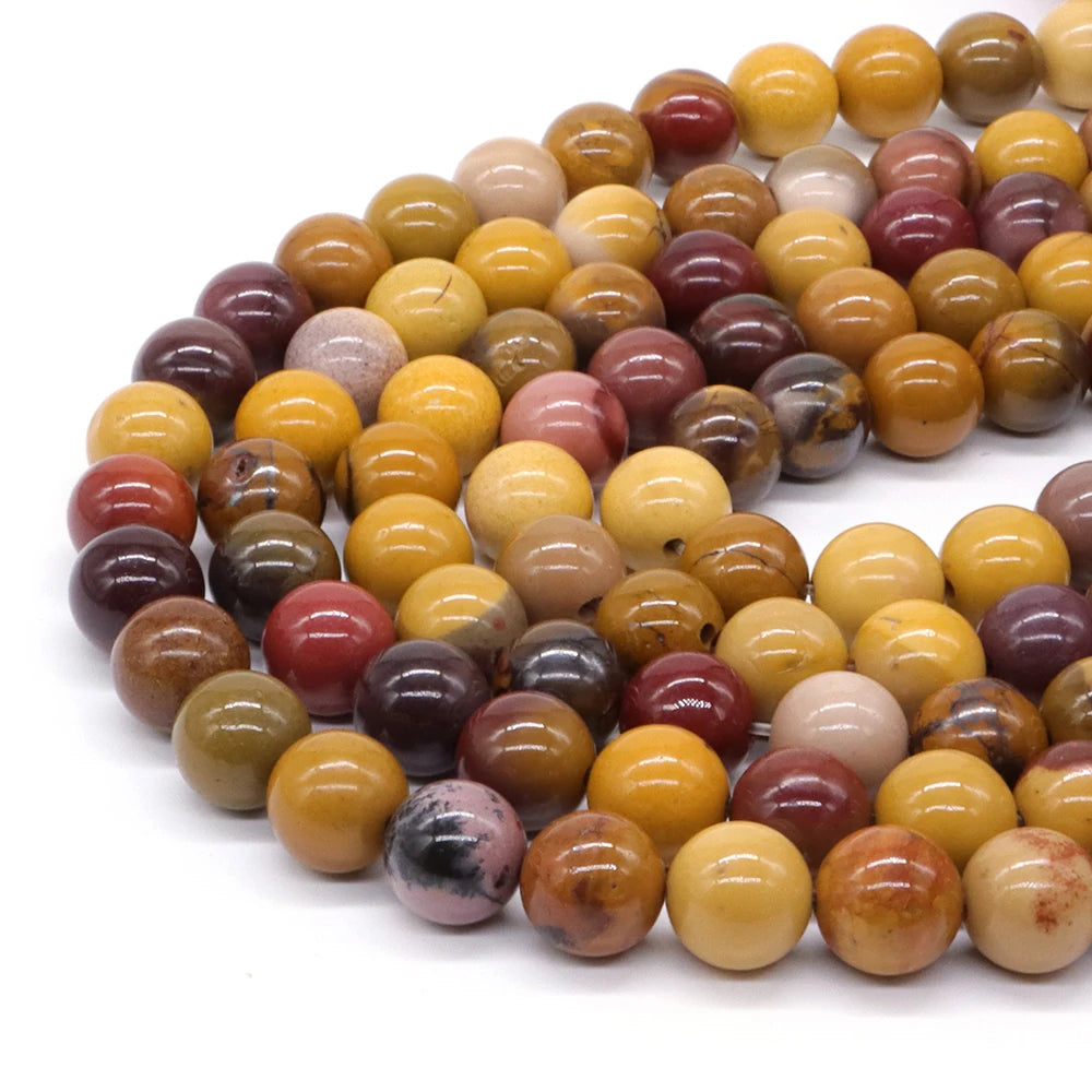 Natural Black Larvikite Labradorite Round Beads – Loose Stone Strand for DIY Jewelry Making - Image 18