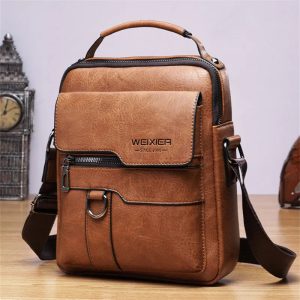 Men’s Durable Leather Shoulder Bag – High-Quality Crossbody Sling for Travel & Daily Style