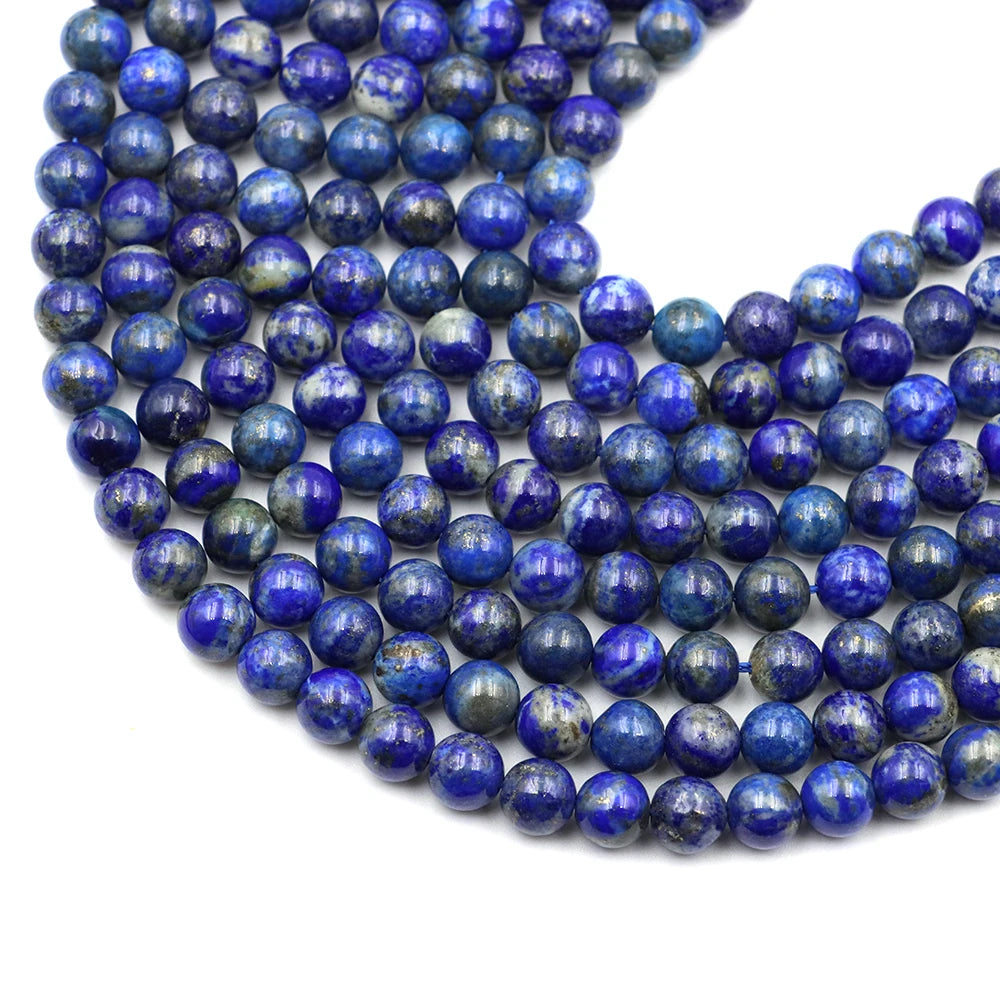 Natural Black Larvikite Labradorite Round Beads – Loose Stone Strand for DIY Jewelry Making - Image 19