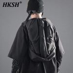 HKSH Men Dark Heavy Lightweight Leisure Future High Sense Adjustable Sport Backpack Outdoor Cycling Running Punk Techwear HK4671