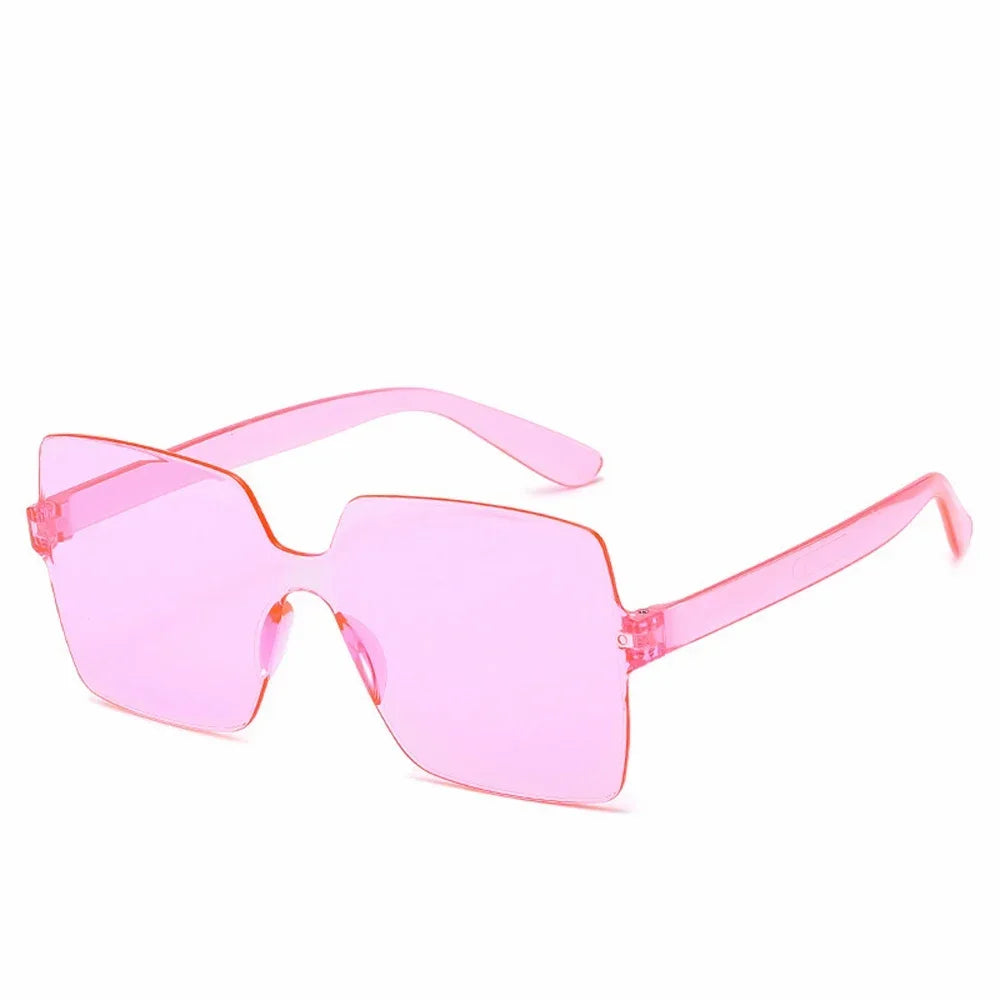 One-Piece Frameless Candy-Colored Sunglasses – Trendy UV400 Shades for Women - Image 15