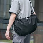 Men's Waterproof Designer Crossbody Bag – Large Travel Drawstring & Zipper School Bag