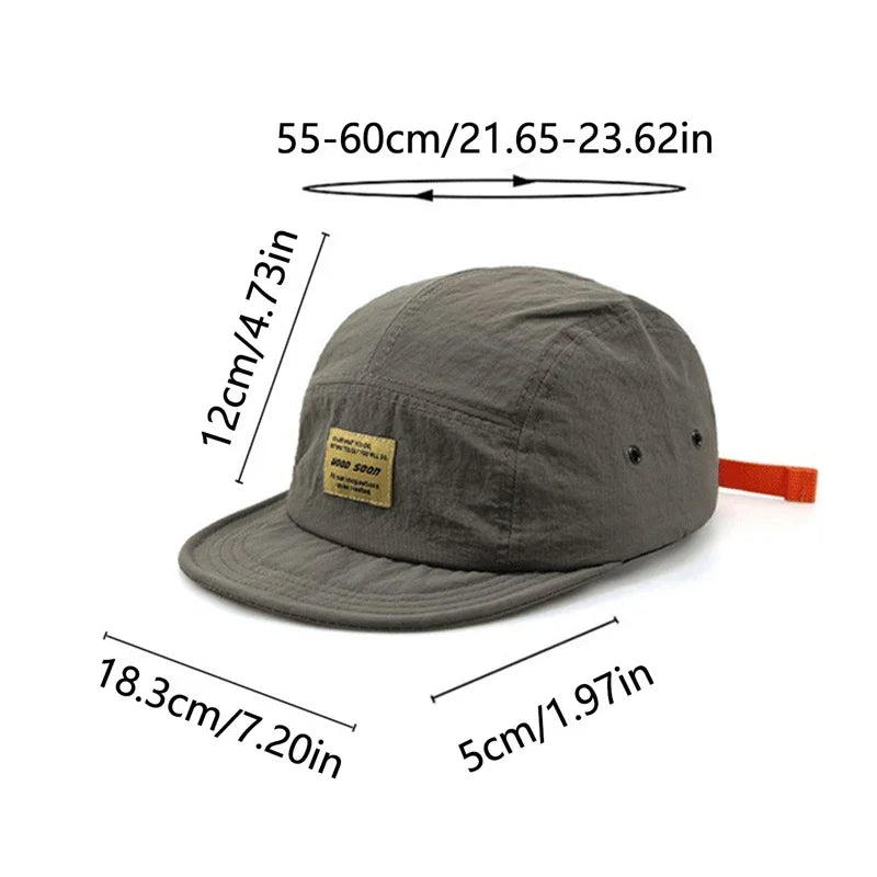 Fashion 5-Panel Quick-Dry Baseball Cap – Unisex Flat-Brim Snapback for Summer & Outdoor Style - Image 6