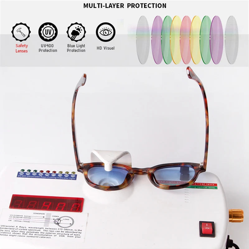 Fashion Gradient Blue Small Round Sunglasses – Unisex Vintage-Inspired Designer Eyewear - Image 4