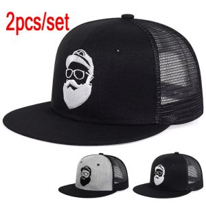 Unisex Uncle Beard Embroidery Mesh Baseball Cap – Adjustable Hip-Hop Outdoor Hat