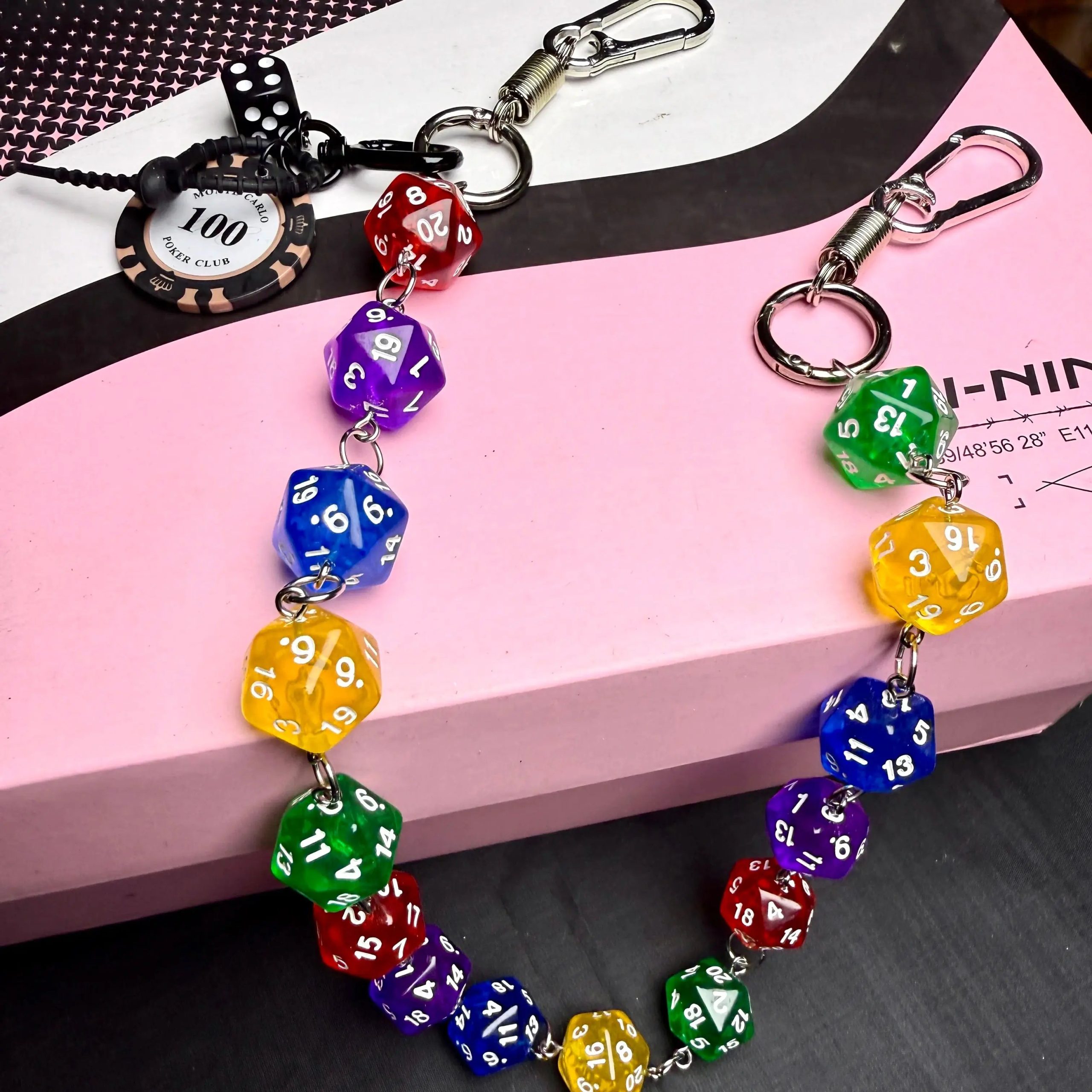 Limited Edition 3-in-1 Billiards-Themed Chain – Pants Chain, Bag Charm & Necklace Accessory - Image 6