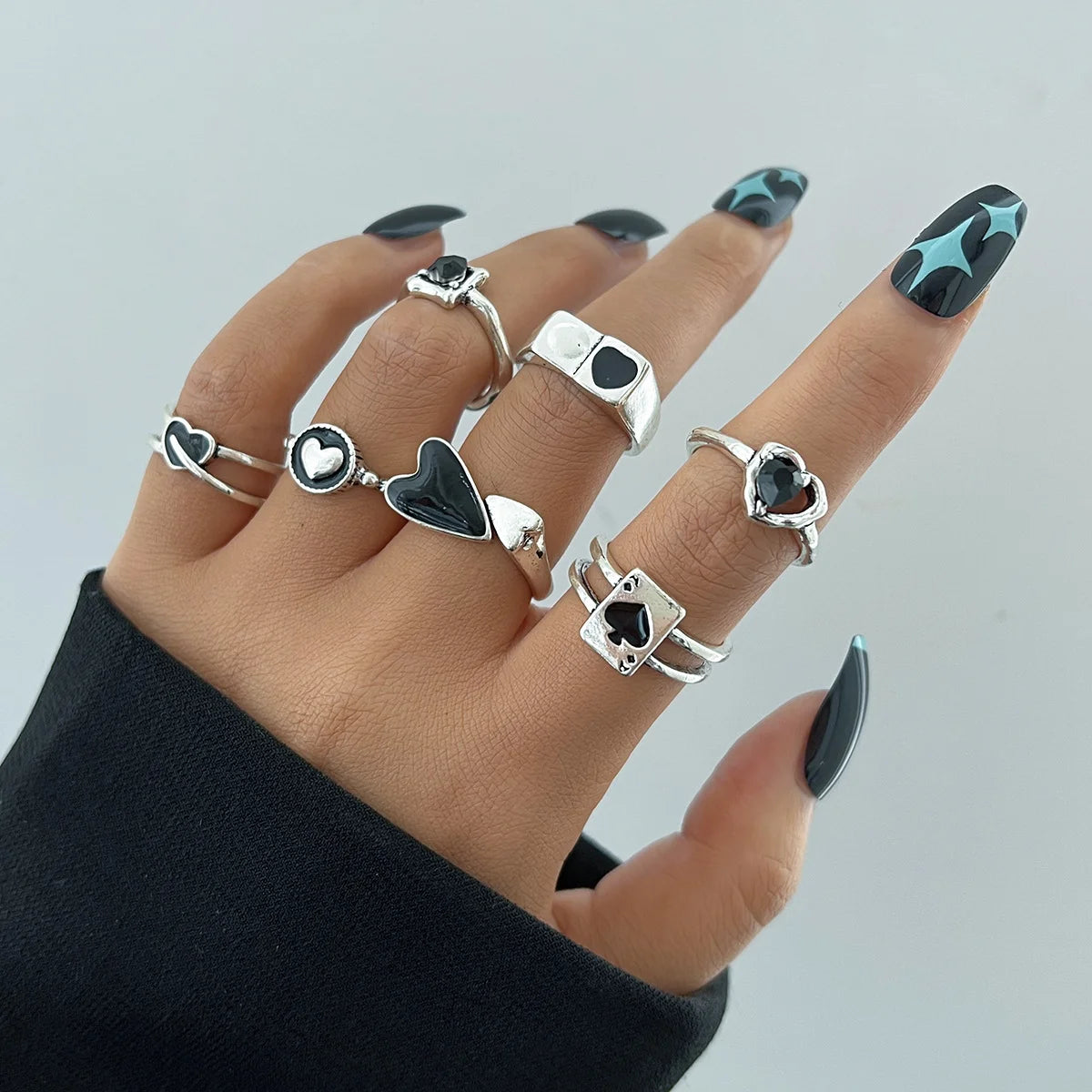 Punk Gothic Skeleton Ring Set - Image 6