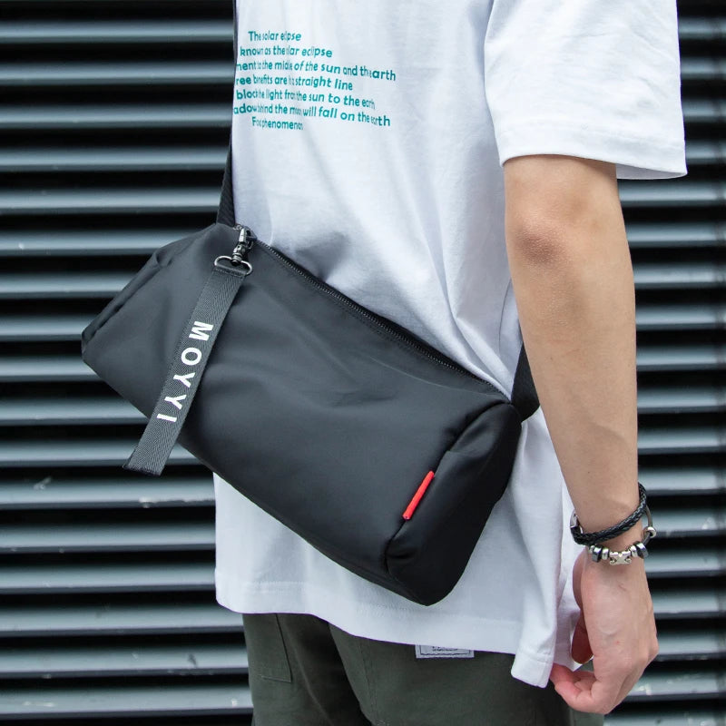 Men’s Trendy Waterproof Sling Bag – Lightweight Oxford Crossbody for Outdoor & Daily Use