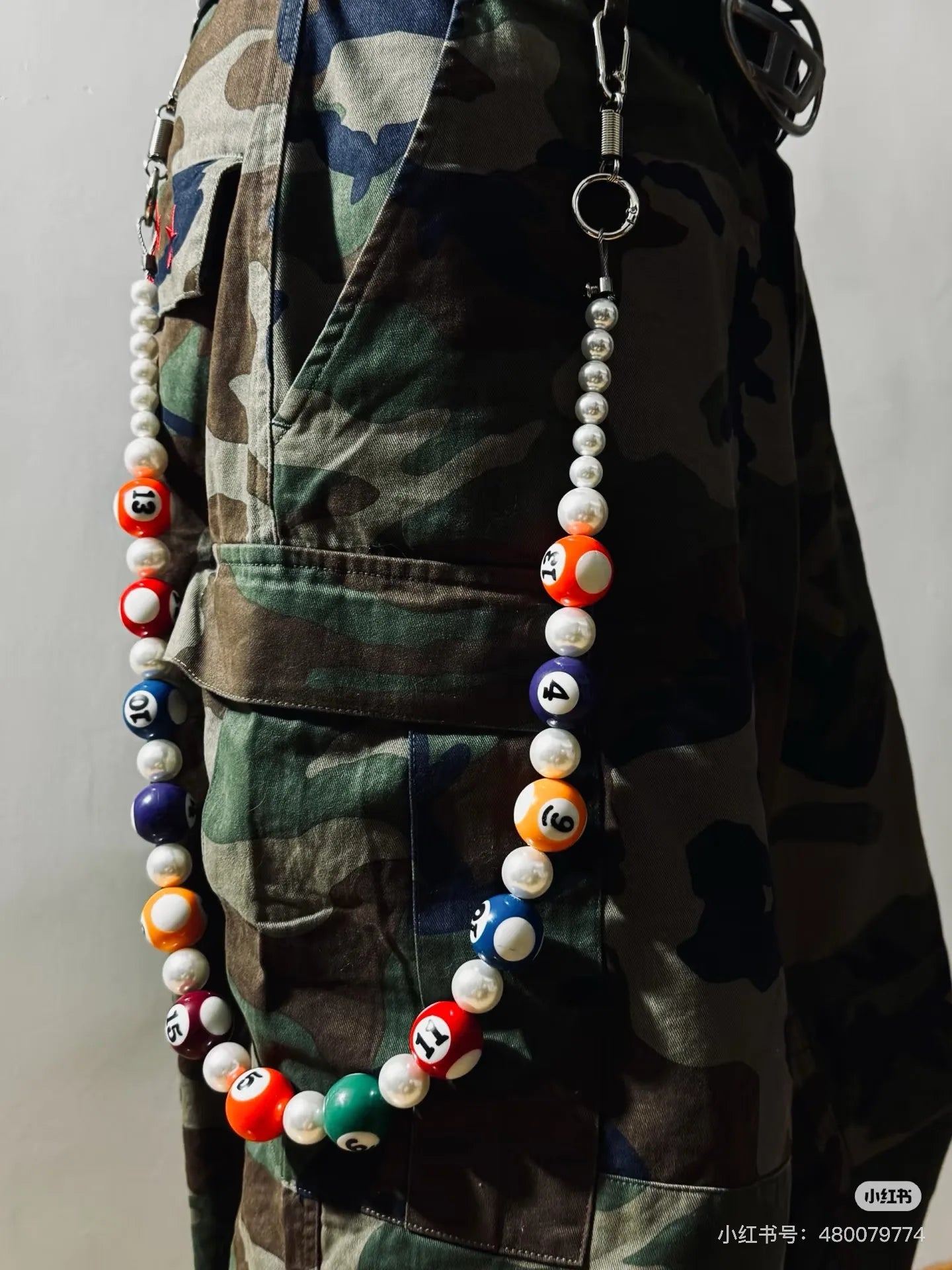 Limited Edition 3-in-1 Billiards-Themed Chain – Pants Chain, Bag Charm & Necklace Accessory - Image 7
