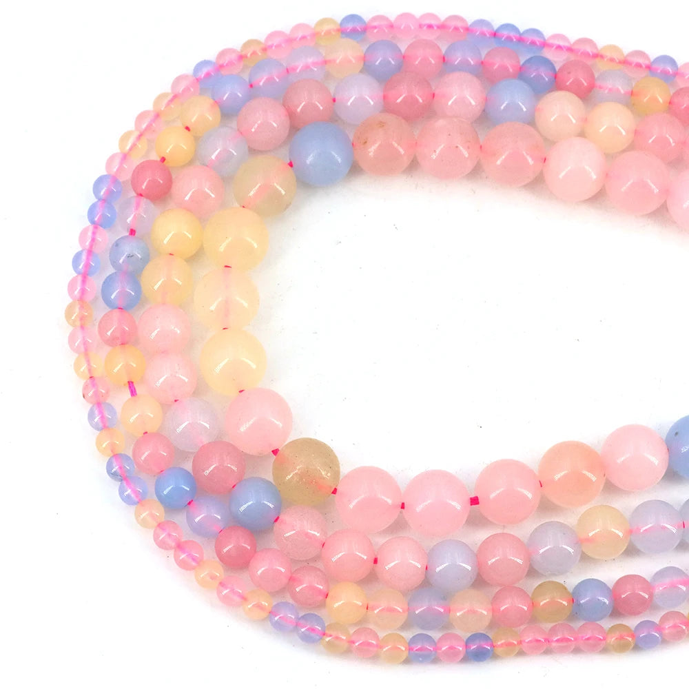 Natural Black Larvikite Labradorite Round Beads – Loose Stone Strand for DIY Jewelry Making - Image 11