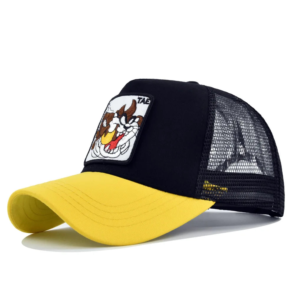 Anime Cartoon Baseball Cap – Duck Embroidered Mesh Snapback Hat for Men & Women - Image 18