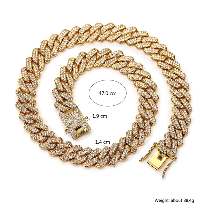 Gold & Silver Color Hip Hop Cuban Chain - Image 5