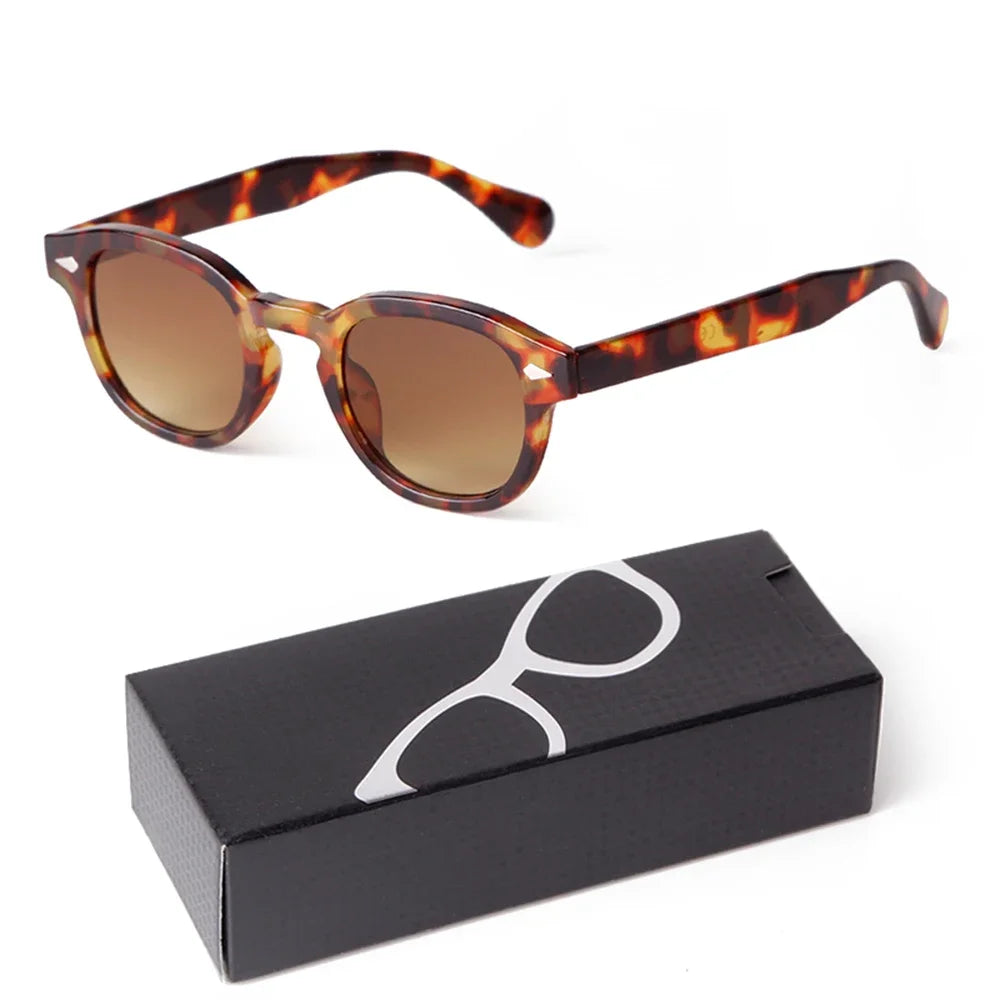 Fashion Gradient Blue Small Round Sunglasses – Unisex Vintage-Inspired Designer Eyewear - Image 16