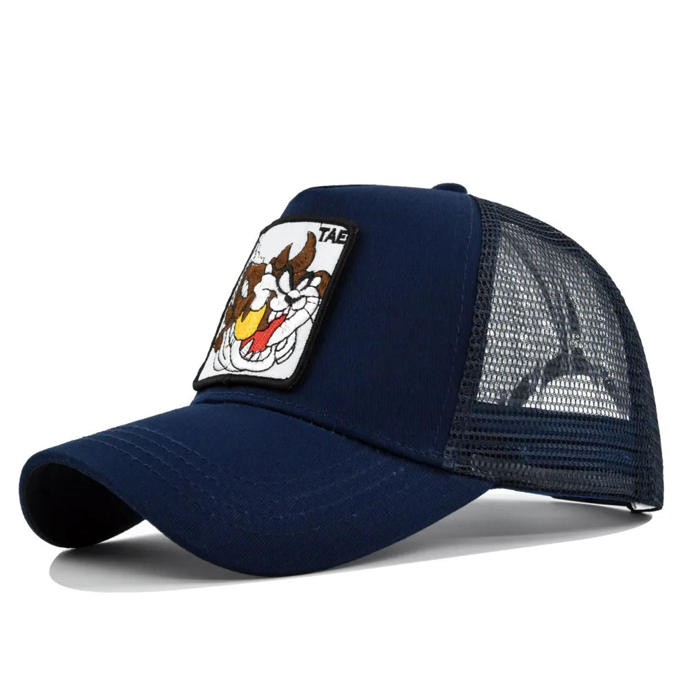 Anime Cartoon Baseball Cap – Duck Embroidered Mesh Snapback Hat for Men & Women - Image 16