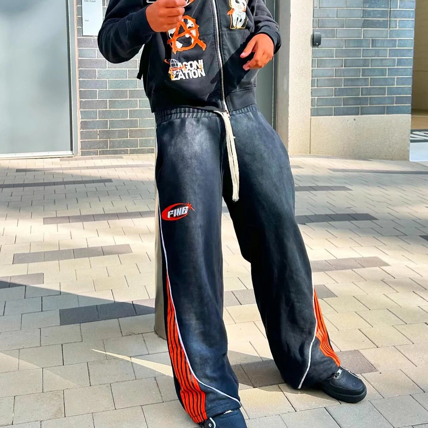 Y2K Striped Cargo Jogger Pants – American Retro Hip-Hop Streetwear for Men & Women - Image 3