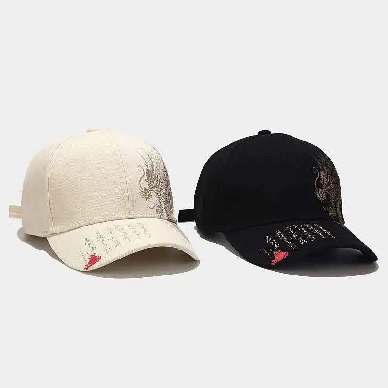 Chinese Style Dragon Pattern Baseball Cap – Unisex National Tide Hip Hop Hat - Image 2