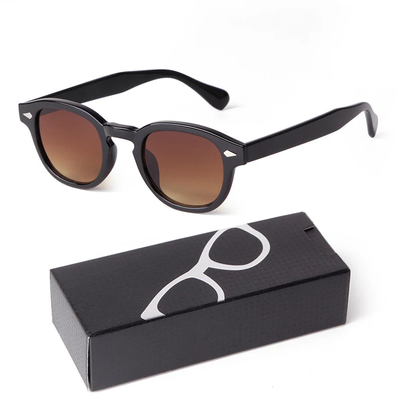 Fashion Gradient Blue Small Round Sunglasses – Unisex Vintage-Inspired Designer Eyewear - Image 15