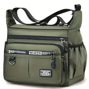 Multi-Layer Men’s Messenger Bag – Durable Crossbody Sling with Multiple Pockets