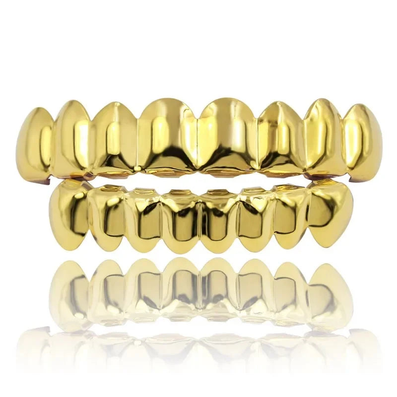 Gold & Silver Plated Hip Hop Teeth Grillz - Image 3