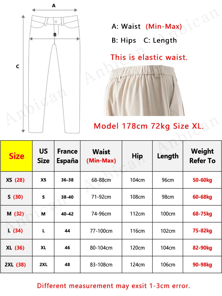 Summer Korean Men's Pants Light&Thin Polyester Elastic Waist Semi-Wide Loose Slacks Drape Suit Pants Male Casual Trousers - Image 6