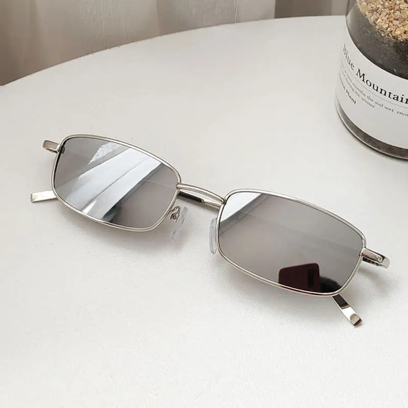 Fashion Small Rectangle Sunglasses – Vintage Metal Frame Eyewear for Men & Women - Image 10