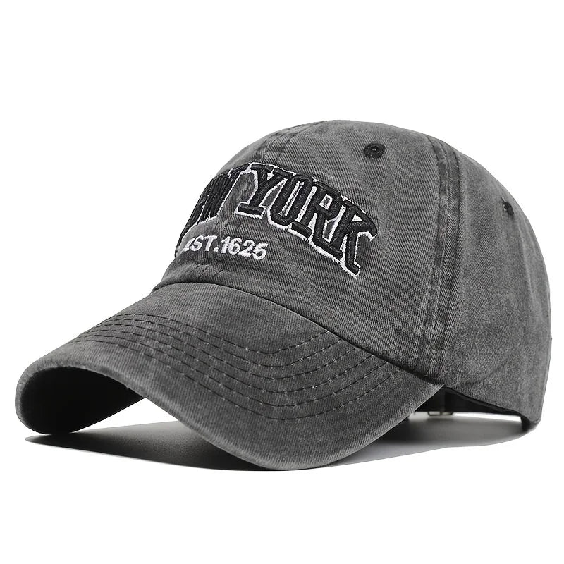 NEW YORK Embroidered Baseball Cap – Fashionable Washed Snapback Hat for Outdoor & Casual Wear - Image 11