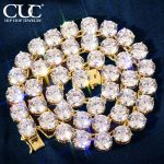 CUC Gold Color Tennis Chain – Iced Out AAA Zircon Necklace for Men & Women
