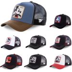 High-Quality Disney Style Cartoon Snapback – Unisex Cotton Baseball Cap with Mesh Back