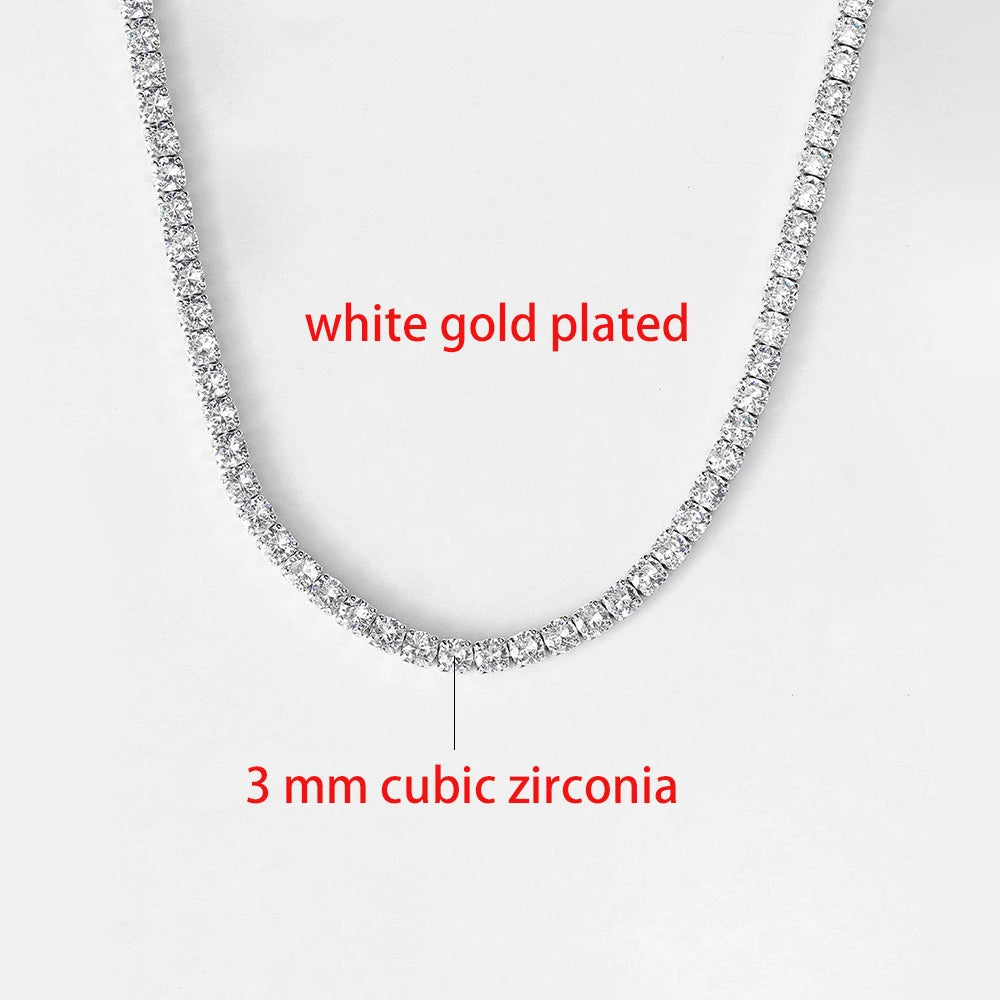 Hip Hop Iced Out Tennis Chain Necklace - Image 8