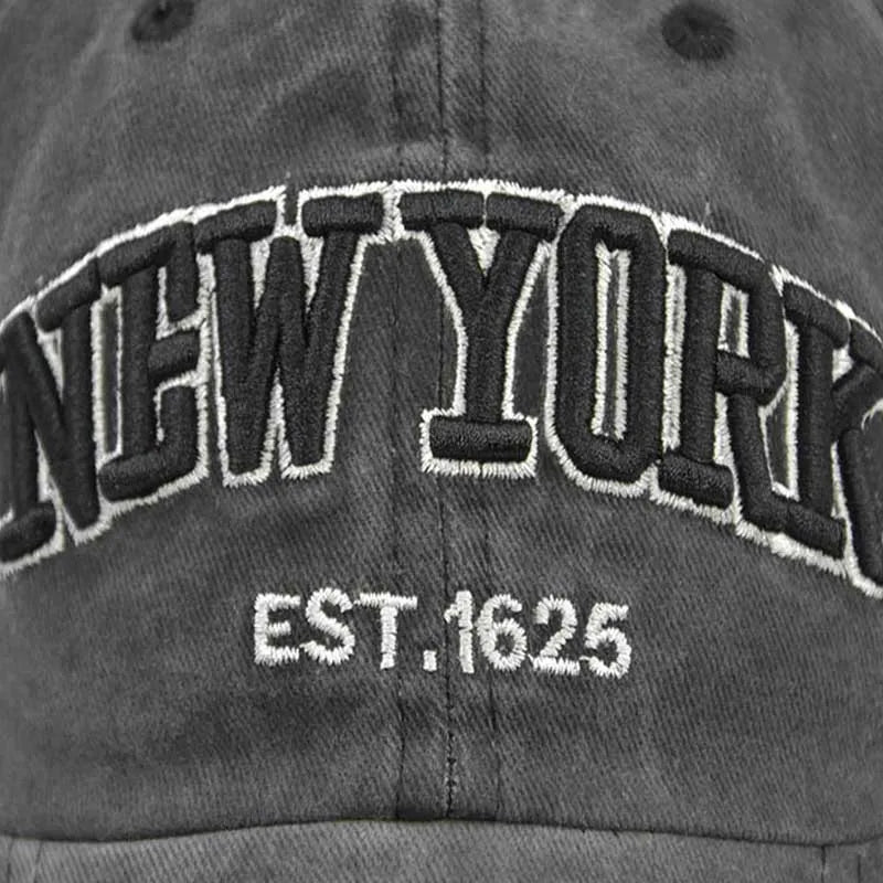 NEW YORK Embroidered Baseball Cap – Fashionable Washed Snapback Hat for Outdoor & Casual Wear - Image 3