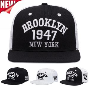1947 Brooklyn Embroidery Snapback Hat – High-Quality Adjustable Baseball Cap for Men