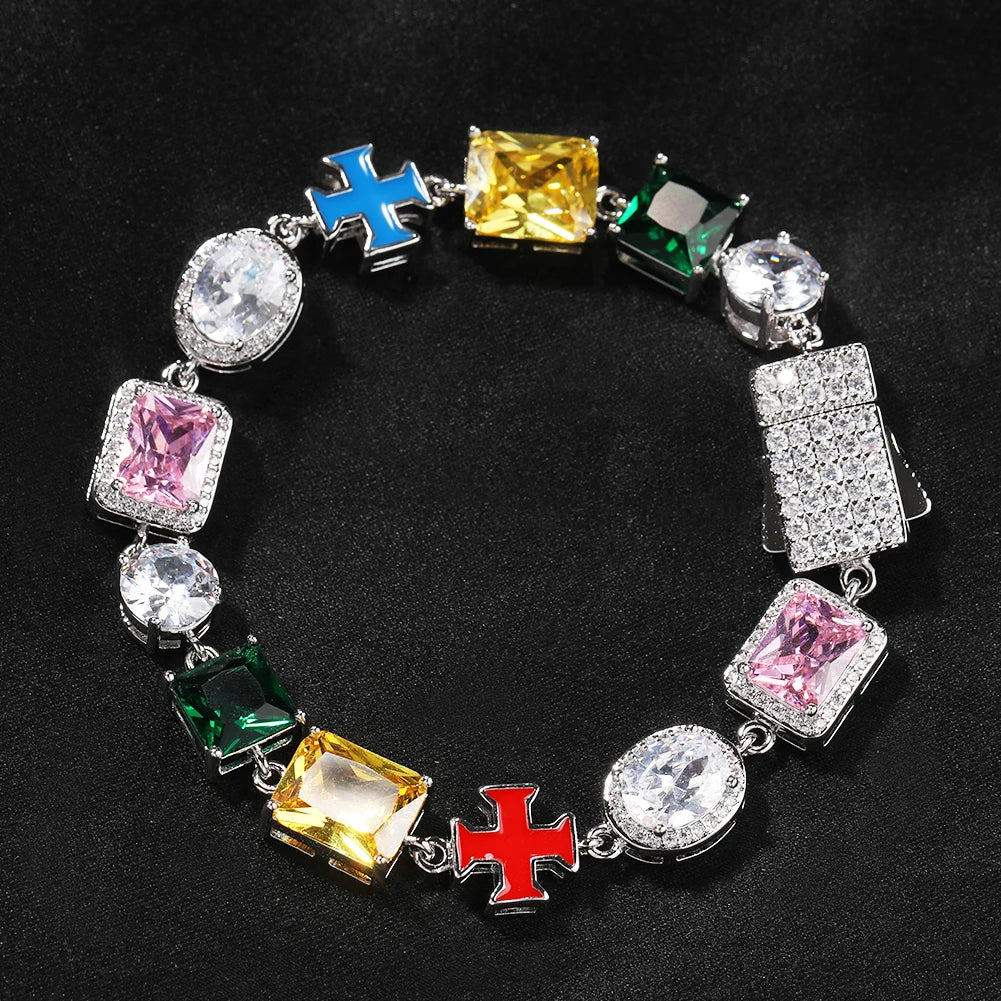 Iced Out Multi-Gemstone Necklace - Image 5