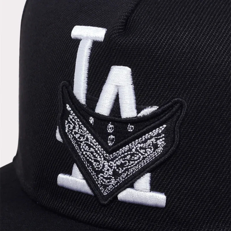 Unisex Los Angeles Embroidery Snapback Cap – Hip-Hop Trucker Hat for Spring & Autumn - Image 3