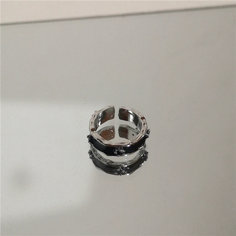 Punk Harajuku Goth Irregular Heart Cross Ring - Image 10