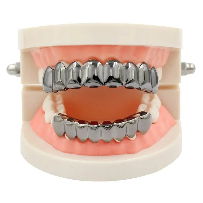 Gold & Silver Plated Hip Hop Teeth Grillz - Image 2
