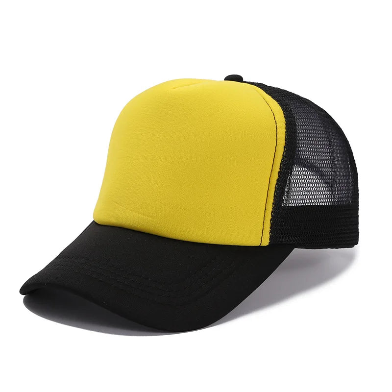 Customized Logo Mesh Baseball Caps – Unisex 5-Panel Trucker Snapback Hats for Summer - Image 37